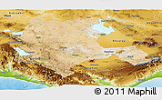 Satellite Panoramic Map of Konya, physical outside