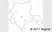 Blank Simple Map of Konya, cropped outside