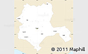 Classic Style Simple Map of Konya, single color outside