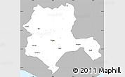 Gray Simple Map of Konya, single color outside