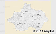 Classic Style 3D Map of Kutahya, single color outside