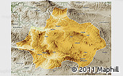 Physical 3D Map of Kutahya, semi-desaturated
