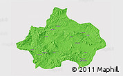 Political 3D Map of Kutahya, single color outside