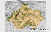 Satellite 3D Map of Kutahya, lighten, desaturated