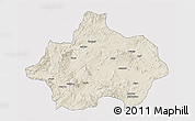 Shaded Relief 3D Map of Kutahya, single color outside