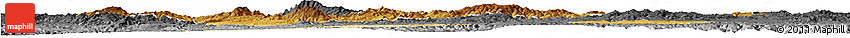 Physical Horizon Map of Kutahya, darken, desaturated