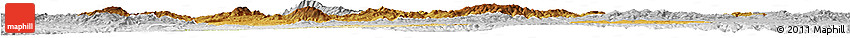 Physical Horizon Map of Kutahya, lighten, desaturated