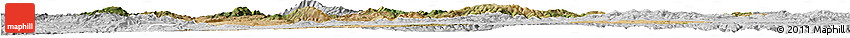 Satellite Horizon Map of Kutahya, lighten, desaturated