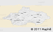 Classic Style Panoramic Map of Kutahya, single color outside