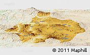 Physical Panoramic Map of Kutahya, lighten