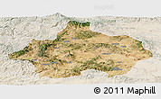 Satellite Panoramic Map of Kutahya, lighten
