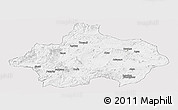 Silver Style Panoramic Map of Kutahya, single color outside