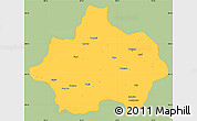 Savanna Style Simple Map of Kutahya, single color outside