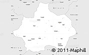 Silver Style Simple Map of Kutahya