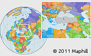 Gray Location Map of Turkey, political outside