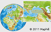 Savanna Style Location Map of Turkey, physical outside, hill shading