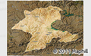 Satellite 3D Map of Malatya, darken