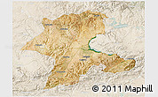 Satellite 3D Map of Malatya, lighten
