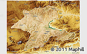 Satellite 3D Map of Malatya, physical outside