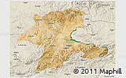 Satellite 3D Map of Malatya, shaded relief outside