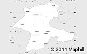 Silver Style Simple Map of Malatya