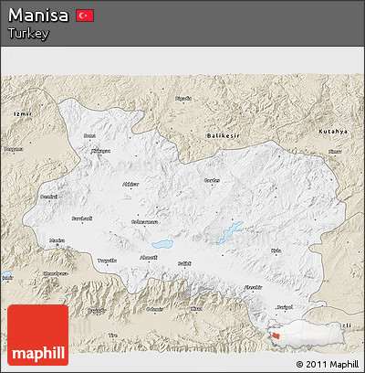 Classic Style 3D Map of Manisa