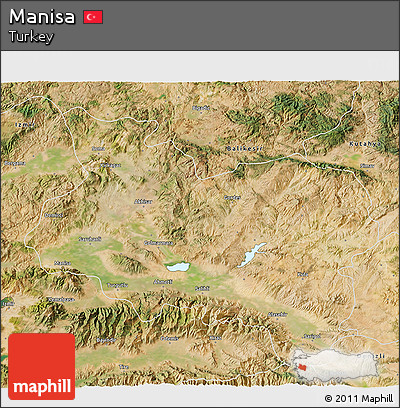 Satellite 3D Map of Manisa