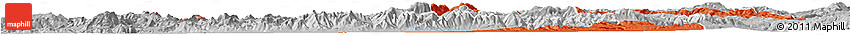 Political Horizon Map of Manisa, lighten, desaturated