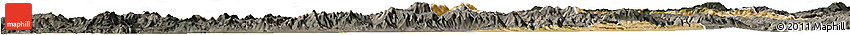 Satellite Horizon Map of Manisa, darken, semi-desaturated