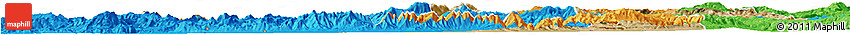 Satellite Horizon Map of Manisa, political outside