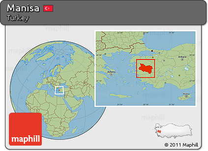 Savanna Style Location Map of Manisa