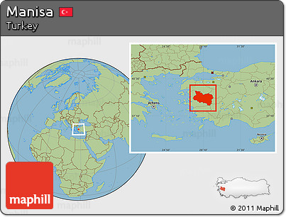 Savanna Style Location Map of Manisa