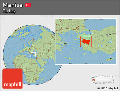 Savanna Style Location Map of Manisa