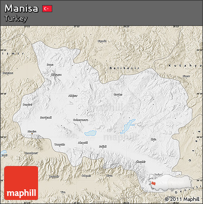 Classic Style Map of Manisa