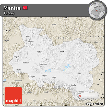 Classic Style Map of Manisa