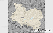 Shaded Relief Map of Manisa, darken, desaturated