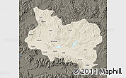 Shaded Relief Map of Manisa, darken