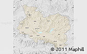 Shaded Relief Map of Manisa, lighten, desaturated