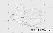 Silver Style Map of Manisa, single color outside