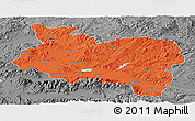 Political Panoramic Map of Manisa, desaturated