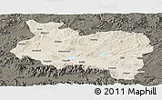 Shaded Relief Panoramic Map of Manisa, darken