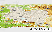 Shaded Relief Panoramic Map of Manisa, physical outside