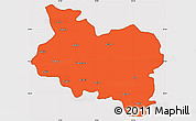 Political Simple Map of Manisa, cropped outside