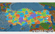 Political Map of Turkey, darken