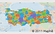 Political Map of Turkey, lighten