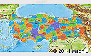 Political Map of Turkey, physical outside
