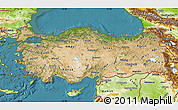 Satellite Map of Turkey, physical outside, satellite sea