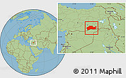 Savanna Style Location Map of Mardin