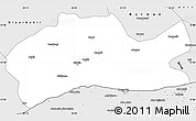 Silver Style Simple Map of Mardin