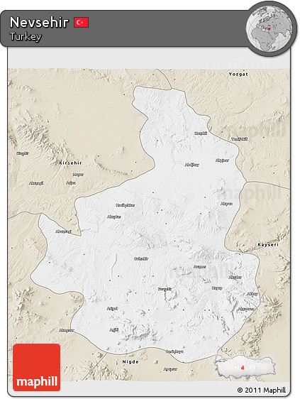 Classic Style 3D Map of Nevsehir